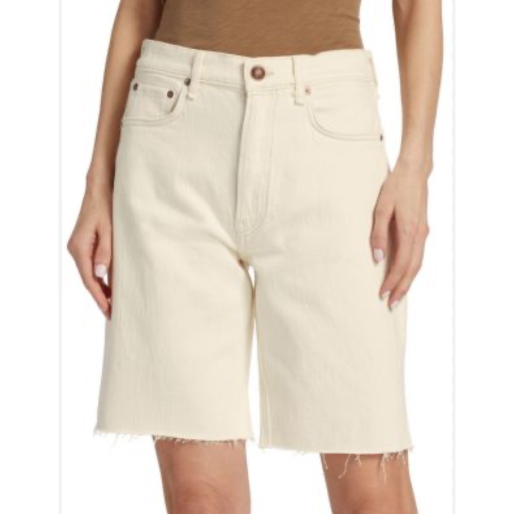 New! Rag & Bone Vintage Bermuda Shorts in‎ Ecru Sz 25 $195